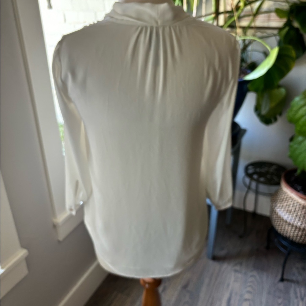 Anthropologie White Sheer Shirt - Picture 4 of 10